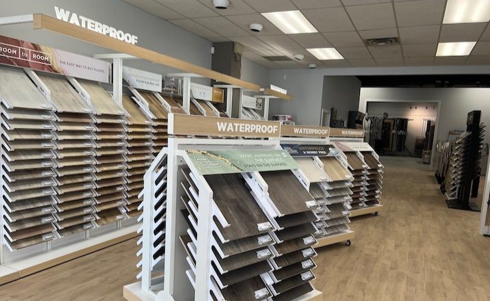 Alfred's Carpet One new showroom interior in London, ON